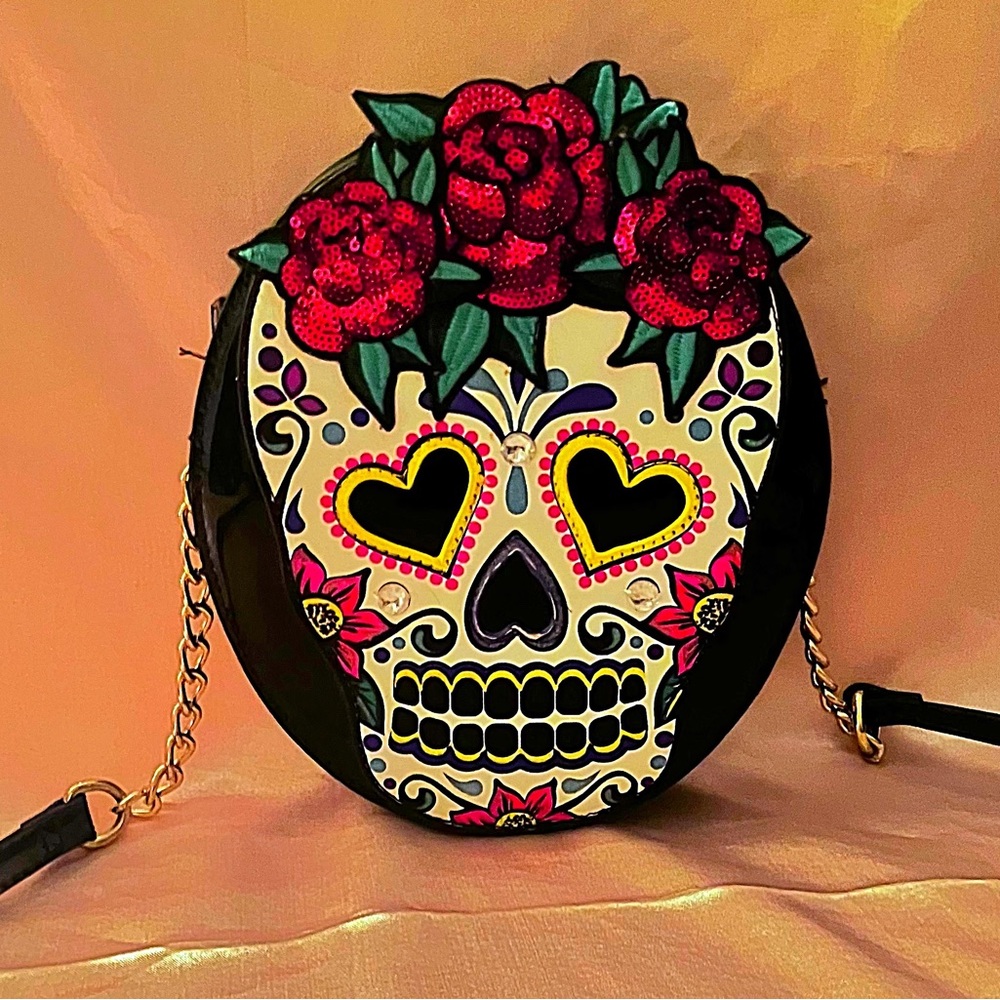 BETSEY JOHNSON Sugar Skull DAY OF THE DEAD PINUP CROSSBODY